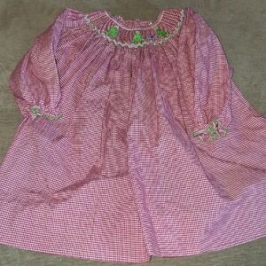 Red and Green Kids Gingham Top